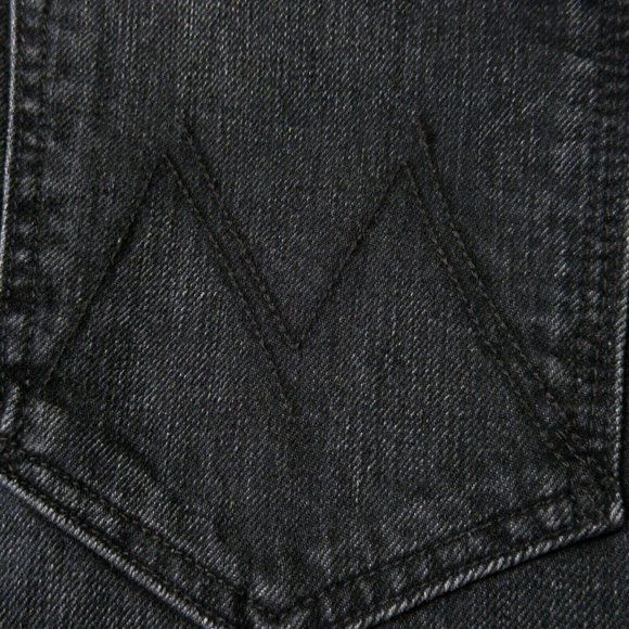 NWT Mother Superior Tomcat in Lies, Lies, Lies Black High Rise Crop Jeans 32 - Picture 5 of 10